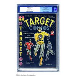 Target Comics #11 Rockford pedigree (Novelty Press, 1940) CGC FN 6.0 Cream to off-white pages. Th...