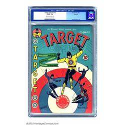 Target Comics #14 Rockford pedigree (Novelty Press, 1941) CGC FN/VF 7.0 Cream to off-white pages....