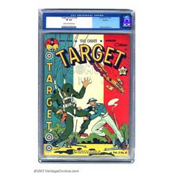 Target Comics #20 Rockford pedigree (Novelty Press, 1941) CGC VF 8.0 Cream to off-white pages. Ge...