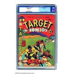 Target Comics #27 Rockford pedigree (Novelty Press, 1942) CGC VF/NM 9.0 Off-white pages. Sid Gree...
