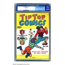 Tip Top Comics #19 Mile High pedigree (United Features Syndicate, 1937) CGC VF+ 8.5 White pages....