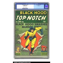 Top-Notch Comics #24 Rockford pedigree (MLJ, 1942) CGC VF/NM 9.0 Cream to off-white pages. This a...