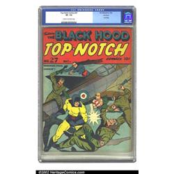 Top-Notch Comics #27 Rockford pedigree (MLJ, 1942) CGC VF- 7.5 Cream to off-white pages. The last...