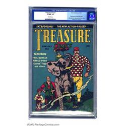 Treasure Comics #1 (Prize, 1945) CGC VF/NM 9.0 Off-white pages. This short-lived title would attr...