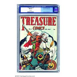 Treasure Comics #6 Mile High pedigree (Prize, 1946) CGC NM 9.4 White pages. Artist H. C. Kiefer r...