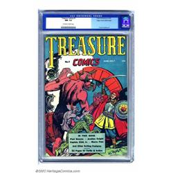 Treasure Comics #7 Mile High pedigree (Prize, 1946) CGC NM- 9.2 Off-white to white pages. H. C. K...