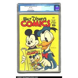 Walt Disney's Comics and Stories #33 (Dell, 1943) CGC VF 8.0 Off-white to white pages. Mickey Mou...