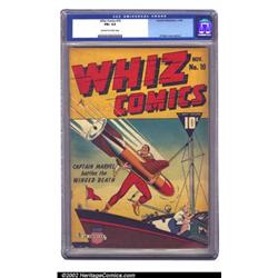 Whiz Comics #10 (Fawcett, 1940) CGC FN+ 6.5 Off-white to white pages. C. C. Beck has Captain Marv...