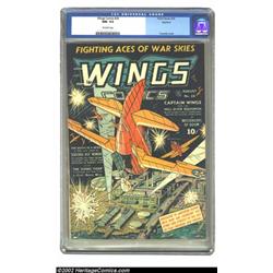 Wings Comics #24 Rockford pedigree (Fiction House, 1942) CGC NM- 9.2 Off-white pages. More heart-...