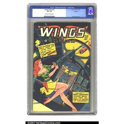 Wings Comics #87 Big Apple pedigree (Fiction House, 1947) CGC VF+ 8.5 Cream to off-white pages. H...