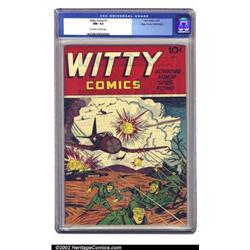 Witty Comics #1 Mile High pedigree (Irwin Rubin, 1945) CGC NM- 9.2 Off-white to white pages. Talk...