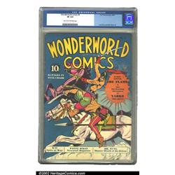 Wonderworld Comics #4 (Fox, 1939) CGC VF 8.0 Light tan to off-white pages. This cover is an under...