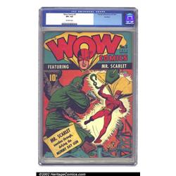 Wow Comics #3 Rockford pedigree (Fawcett, 1941) CGC VF+ 8.5 Off-white pages. Many of the issues o...