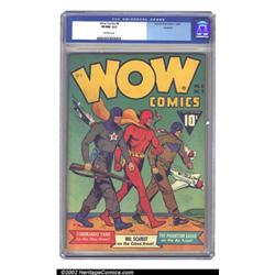 Wow Comics #8 Rockford pedigree (Fawcett, 1942) CGC VF/NM 9.0 Off-white pages. Commando Yank, Mr....