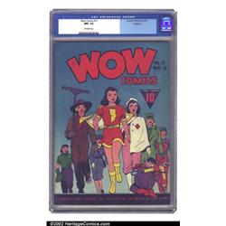 Wow Comics #11 Rockford pedigree (Fawcett, 1943) CGC NM- 9.2 Off-white pages. This tribute to the...