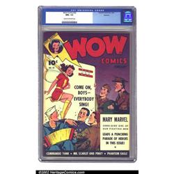 Wow Comics #22 Rockford pedigree (Fawcett, 1944) CGC NM+ 9.6 Cream to off-white pages. Mary Marve...