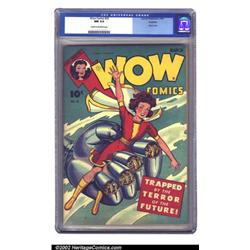 Wow Comics #23 Rockford Pedigree (Fawcett, 1944) CGC NM 9.4 Cream to off-white pages. A dramatic...