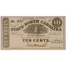 1862 10c State of North carolina