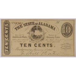 1863 10c State of Alabama