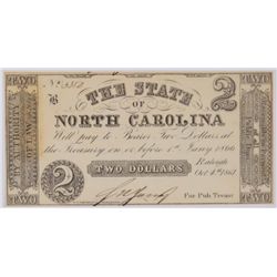 1861 $2 State of North Carolina