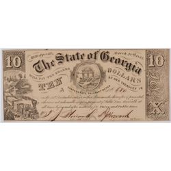 1865 $10 State of Georgia