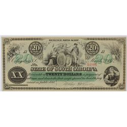 1872  $20 State of South Carolina