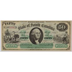 1872 $50 State of South Carolina