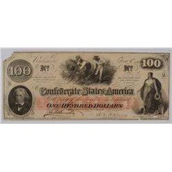 1862 $100 CONFEDERATE STATES OF AMERICA