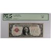 Image 1 : 1928 $1 US NOTE (FUNNY BACK) (RED SEAL) PCGS 25