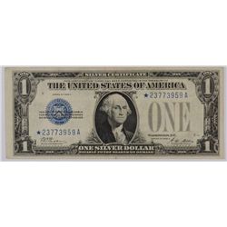 1928 $1 SILVER CERTIFICATE (FUNNY BACK) (STAR) VF+
