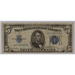 1934 D $5 SILVER CERTIFICATE (STAR) FINE