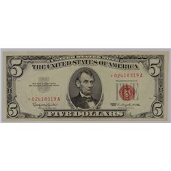 1963 $5 US NOTE (STAR) VF+