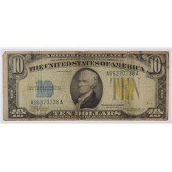 1934 A $10 SILVER CERTIFICATE (NORTH AFRICAN)