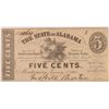 Image 1 : 1863 5c State of Alabama Note