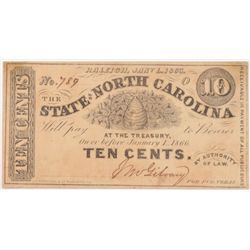 1863 10c  State of North Carolina VF
