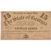 Image 1 : 1863 15c  State of Georgia Note