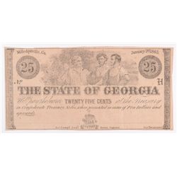 1863 25c  State of Georgia XF