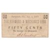 Image 1 : 1863 50c  Farmers & Mechanics Bank