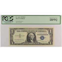 1957B $1 Silver Certificate 68 PPQ PCGS