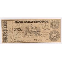 1863 $2 Bank of Chattanooga, TN