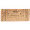 Image 1 : 1863 $2 Manufacturers Bank Macon, GA