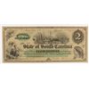 Image 1 : 1872 $2 State of South Carolina  note