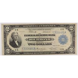 1918 $2 National Richmond, VA VF+
