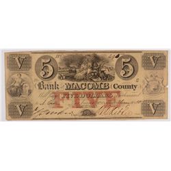 1855 $5 Bank of Macomb County, MI