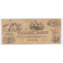 1855 $5 Valley Bank of Maryland
