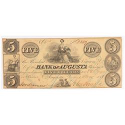1858 $5 Bank of Augusta, GA