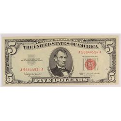 1963 $5 US Note Cu 64