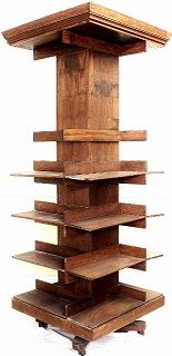 Large antique Danner revolving bookcase