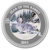 Image 2 : 2011 1 oz Silver Pitcairn Island $2 Lunar Rabbit