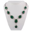 Image 1 : 278.5ctw Natural Emerald Fashion Silver Necklace